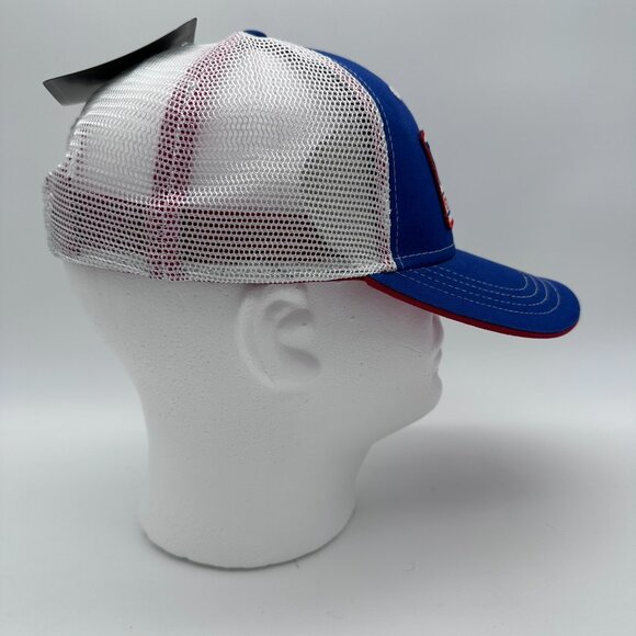 Buck Wear Freedom Since 1776 Patch Mesh Snapback Structured Cap OSFM, Blue/White - Picture 7 of 12